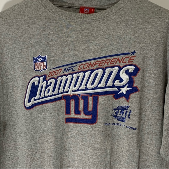 2007 NFL NY Giants Conference Champions T-Shirt - Picture 3 of 4